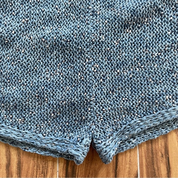 Free People Molly Playsuit Crochet Halter Open Back Romper Blue Ocean Size M - Picture 8 of 14